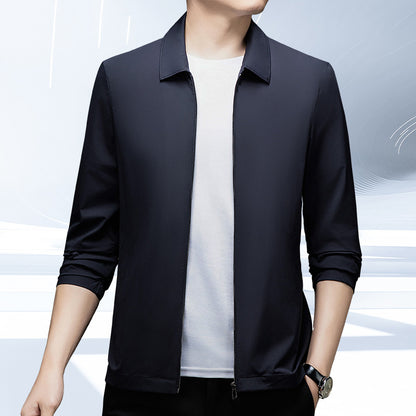 Summer Men's Light Gray Executive Jacket Navy Blue - D&A