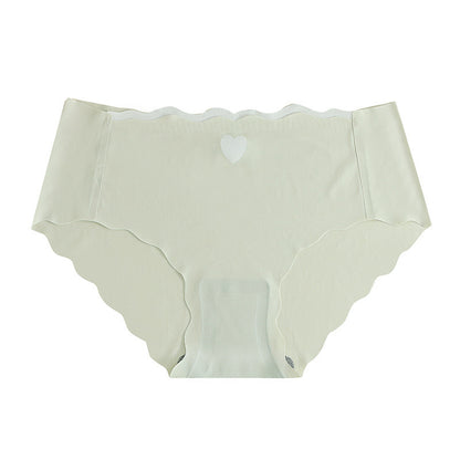 Fashion Seamless Ice Silk Underwear Women Green - D&A