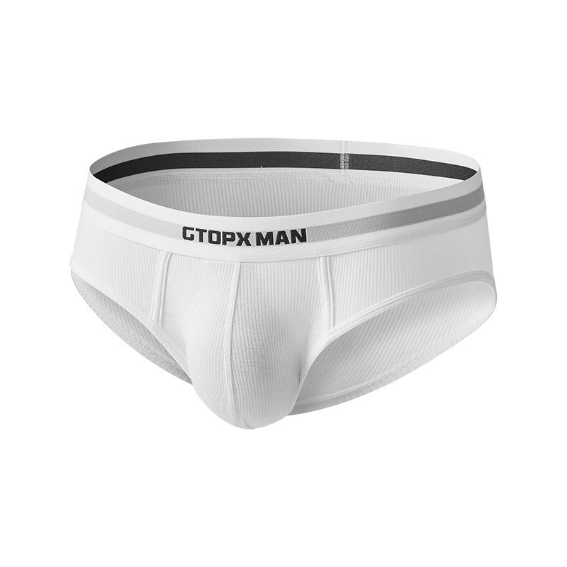 Men's Sweat Absorbing Sports Stretch Breathable Briefs Underwear White - D&A