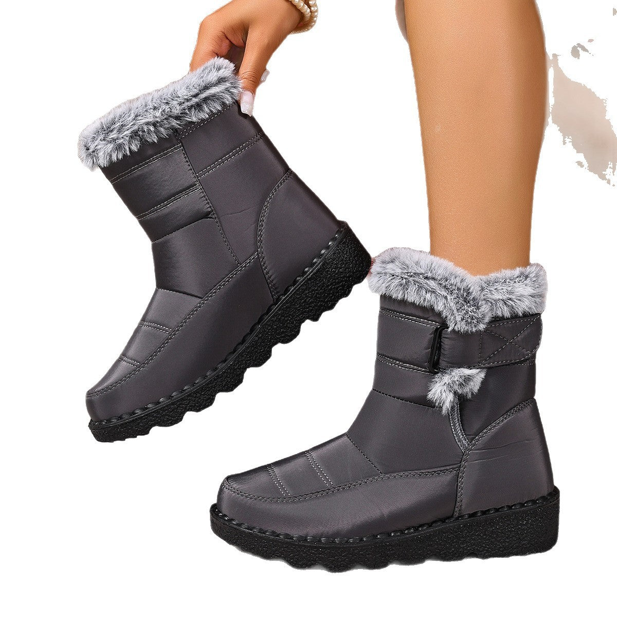 Women's Snow Boots Plus Size Wear-resistant Comfortable Warm Boots - D&A