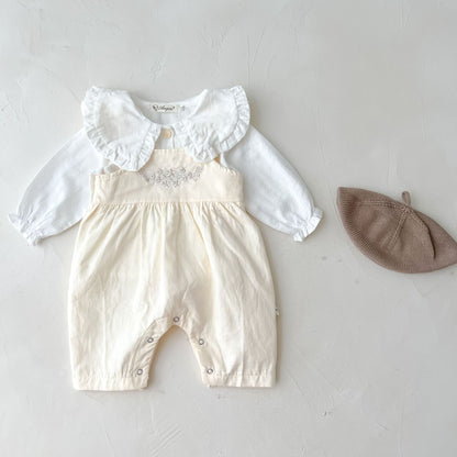 Baby Girl's Loose Adjustable Suspender Romper Set - D&A