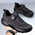 Thick Bottom Rotating Button Sneaker Black - D&A