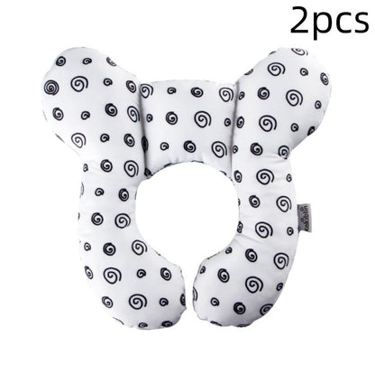Infant Pillow Baby Bed U-Shaped Safety Seat Neck Guard Fixed Stereotyped Stroller Pillow Snails 2pcs OPP - D&A