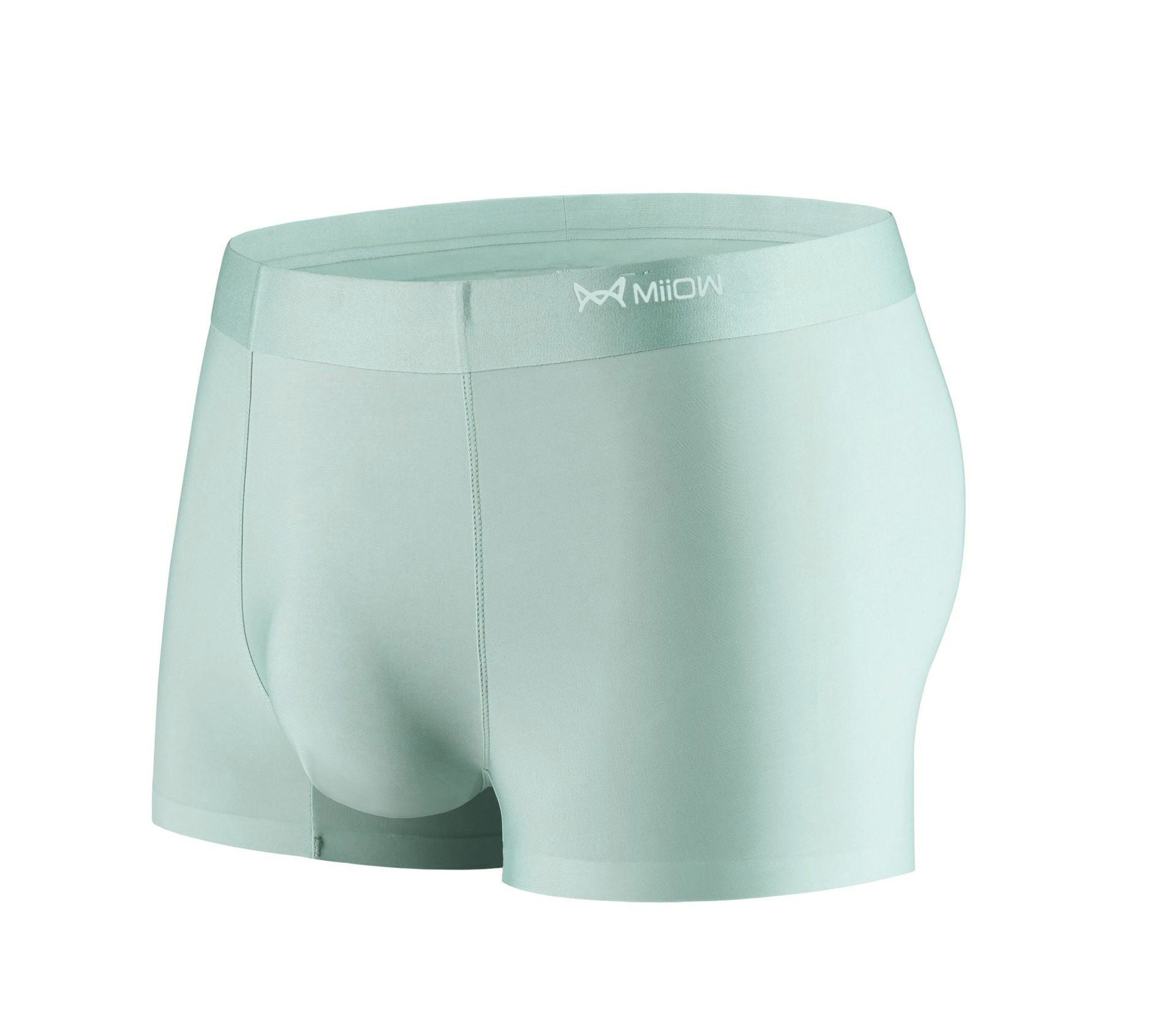 Ice Silk Seamless Men's Underwear Soft Breathable Comfortable Summer Boxer Shorts Grass Green 1PCS - D&A