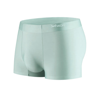 Ice Silk Seamless Men's Underwear Soft Breathable Comfortable Summer Boxer Shorts Grass Green 1PCS - D&A