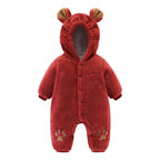 Newborn Baby Onesies Baby Clothes Romper Baby Quilted Brown - D&A