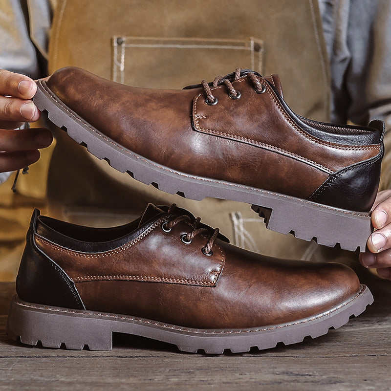 British Style Retro Casual Leather Shoes Men's Casual - D&A