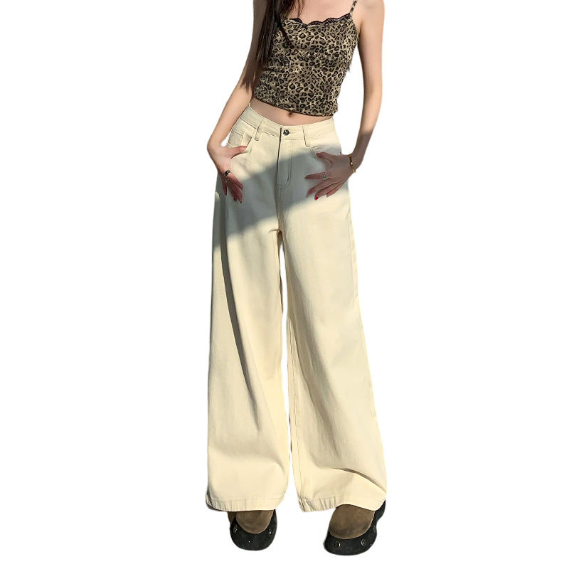 Loose Straight Summer High Waist Slimming Draping Mopping Pants - D&A