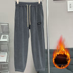 Corduroy Ankle-tied Sweatpants All-match Plus Size - D&A