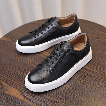 Top Layer Cowhide Men's Shoes Black Commute Leisure - D&A