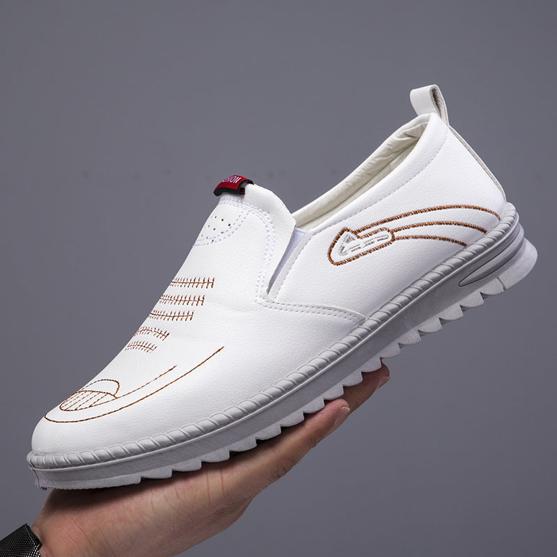 Men's Leather Shoes Spring Leisure Slip-on - D&A
