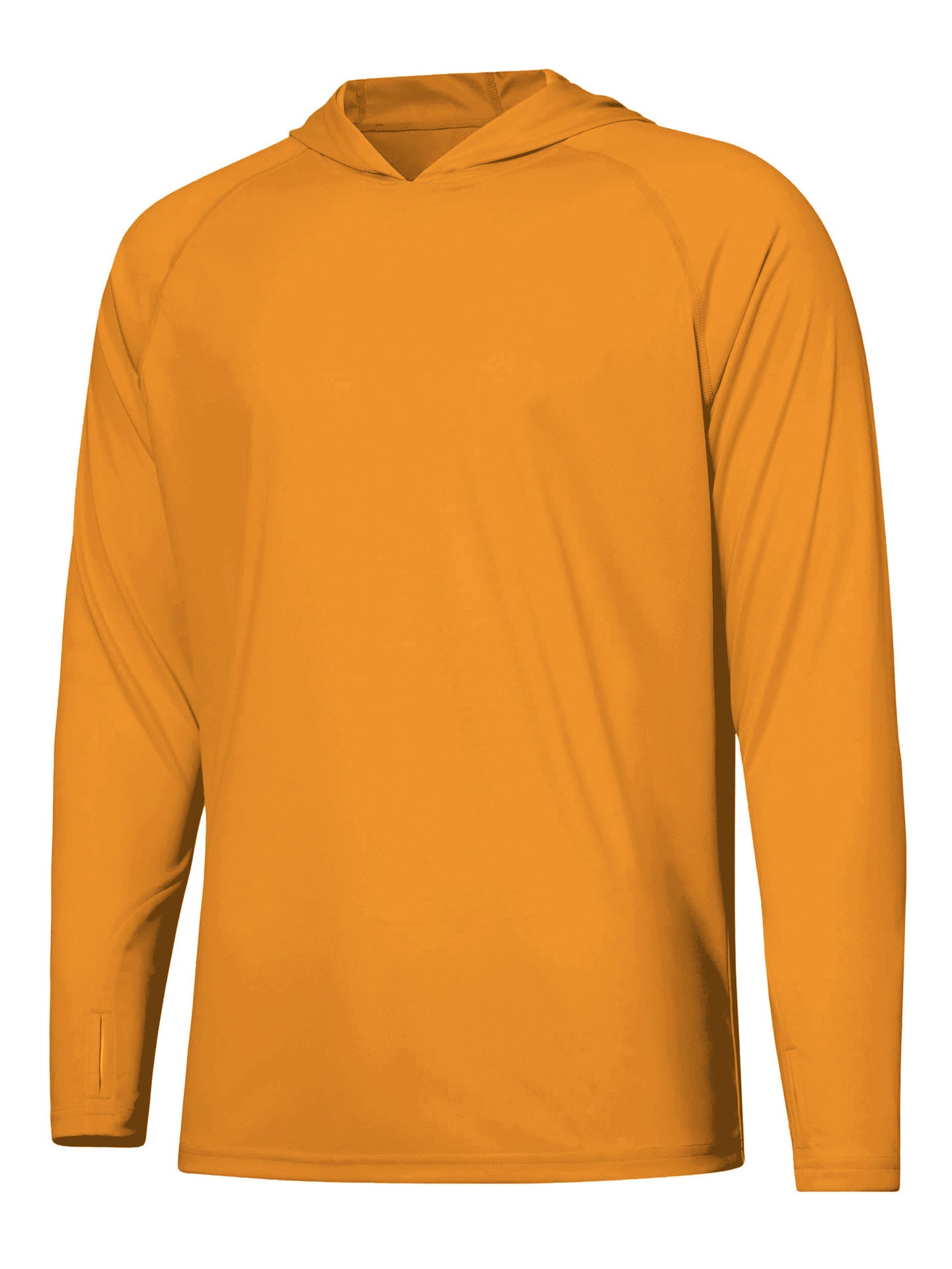 Outdoor UV-proof Fishing Long Sleeve Hooded Thin Top Protection Orange - D&A