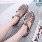 Crystal Gel Shoes Hollow Sandals For Women - D&A