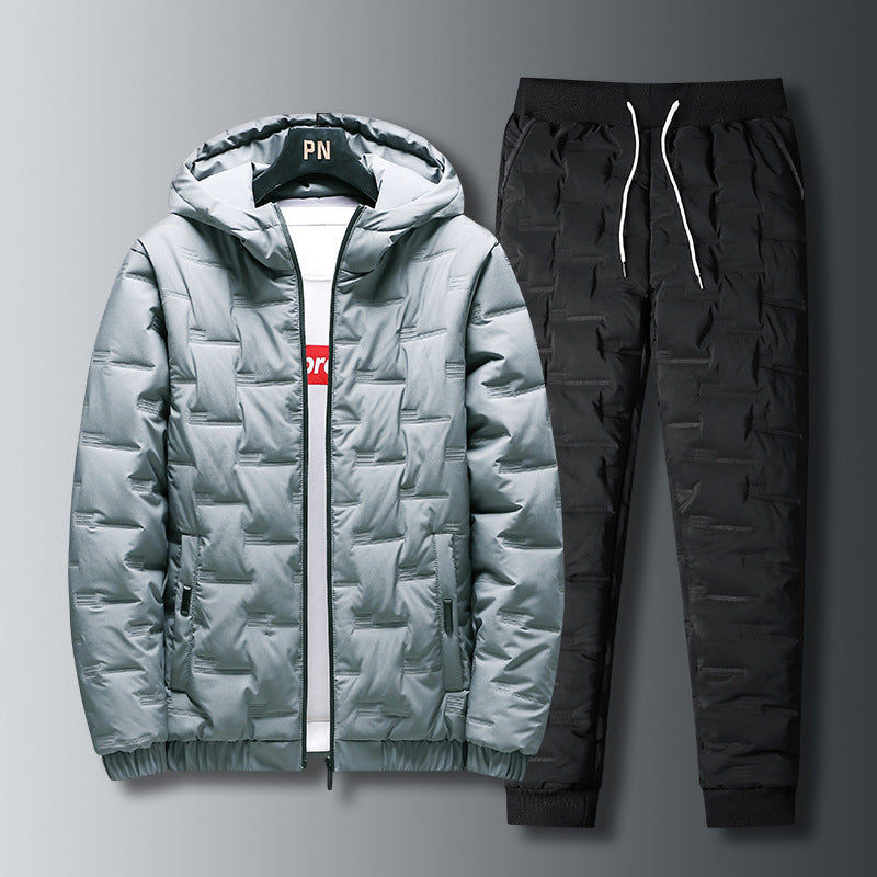 Men's Autumn And Winter Suits New Down Padded Jackets Grey - D&A
