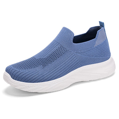 All-matching Summer New Women's Shoes Soft Bottom Not Tired Feet Comfortable Breathable Running Shoes Womens Blue - D&A