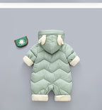 Baby Winter Snowsuit Plus Velvet Thick Baby Boys Jumpsuit 0-3 Years Newborn Romper Girl Clothes Overalls Toddler Coat - D&A