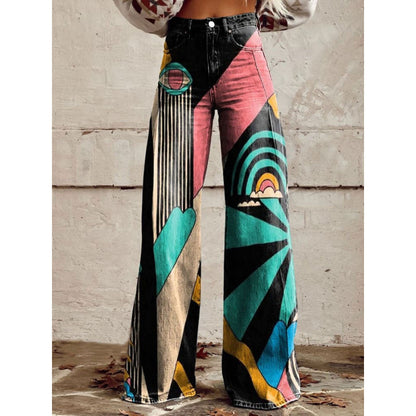 Hot Selling Plus Size Women's Casual Pants Thin Imitation Jeans I - D&A