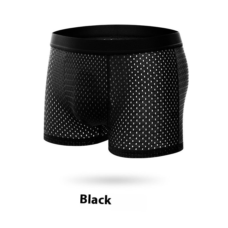 Ice Silk Mesh Men's Underwear Black - D&A