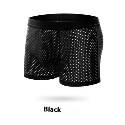Ice Silk Mesh Men's Underwear Black - D&A