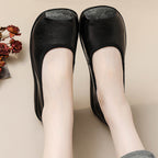 First Layer Cow Autumn Leather Shoes Flat Heel Comfort - D&A
