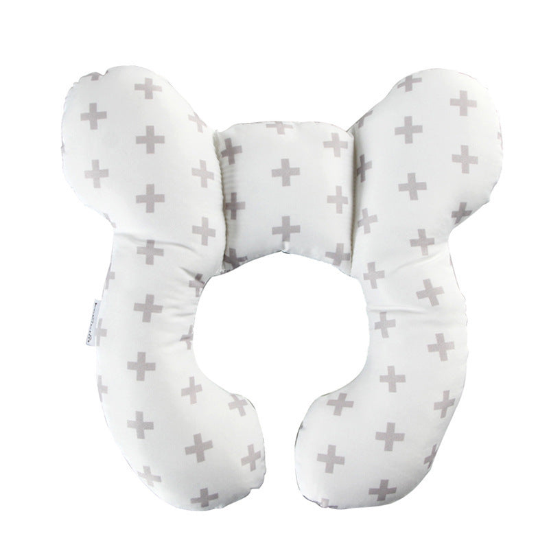 Infant Pillow Baby Bed U-Shaped Safety Seat Neck Guard Fixed Stereotyped Stroller Pillow Cross OPP - D&A