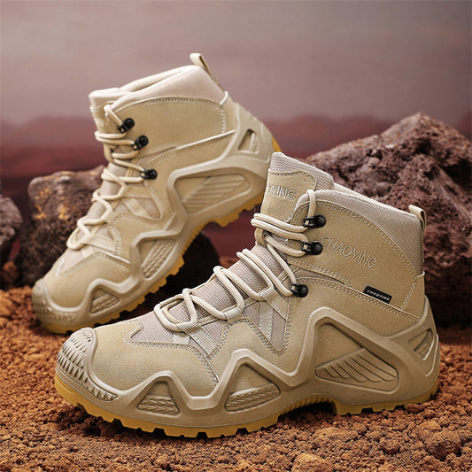 High-top Tactical Shoes Wear-resistant Desert Boots Outdoor New Combat Boots - D&A