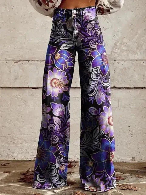 Hot Selling Plus Size Women's Casual Pants Thin Imitation Jeans I - D&A