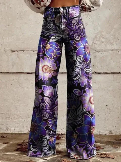 Hot Selling Plus Size Women's Casual Pants Thin Imitation Jeans I - D&A