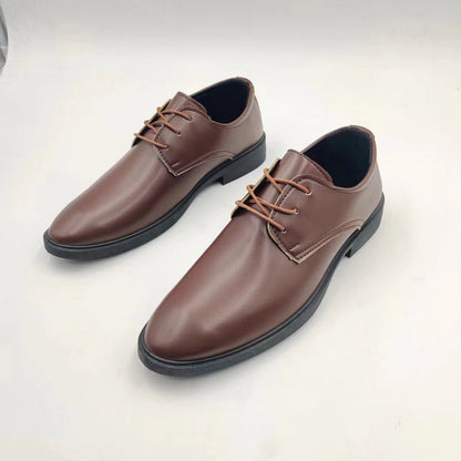 Plus Size Formal Leather Shoes Men's Shoes Pumps 369 Brown - D&A