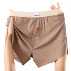 Men's Loose Breathable Comfort Ice Silk Underwear Brown - D&A