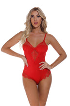 Sexy Lingerie Lace Sheer Lingerie Open Back Bodysuit Lingerie - D&A