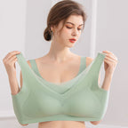 Seamless Plus Size Bra Thin Underwear Women Push Up Bra Big Size Lce Silk Breathable Female Bra - D&A