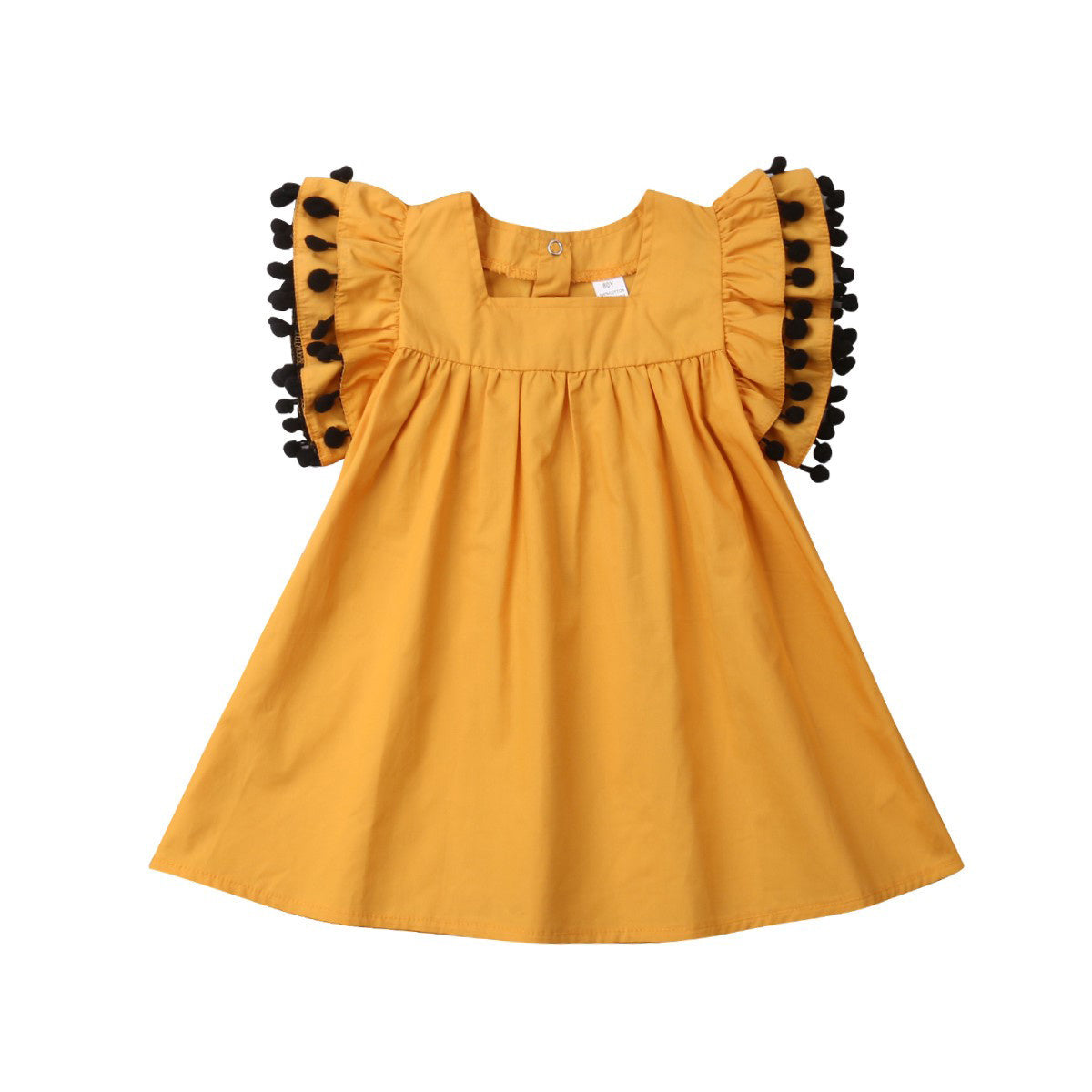Children Newborn Clothing Sleeveless Kids Girls Dress Orange - D&A