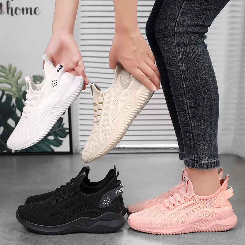 Soft Bottom Pure Color All-matching Breathable Casual Shoes - D&A