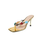 Sandals Women's Bohemian Colored Rhinestone - D&A