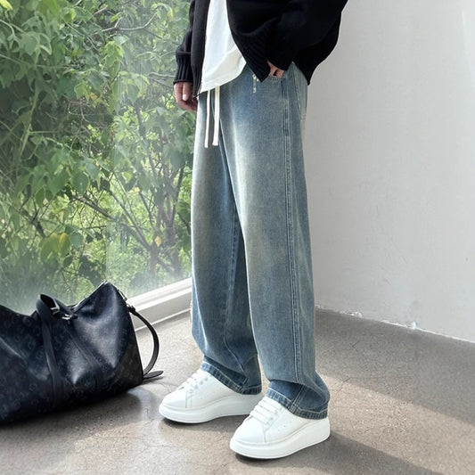 Spring And Summer Straight Loose Men's Pants High Street Washing - D&A