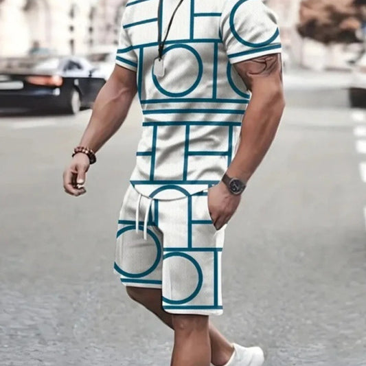 Sports Short-sleeved T-shirt Suit Two-piece Outdoor - D&A