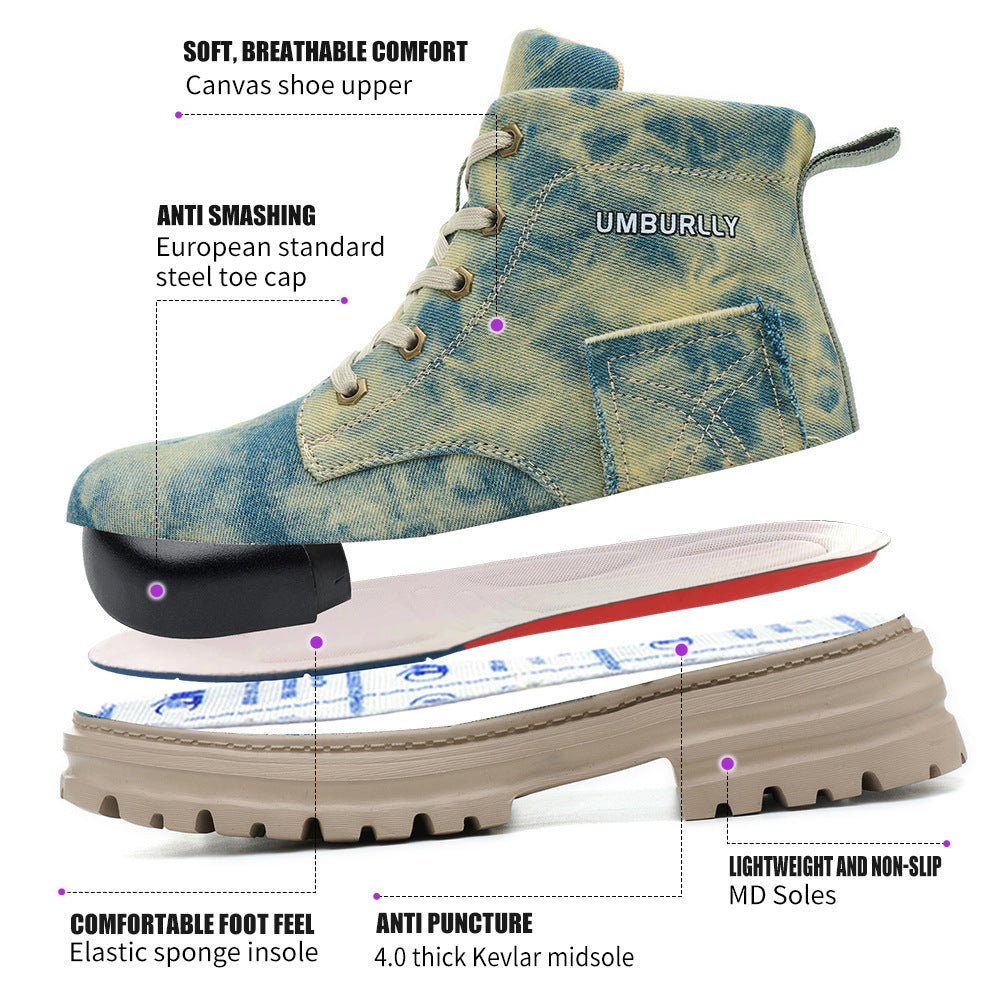 Women's Comfortable Breathable And Anti Smashing Safety Shoes - D&A