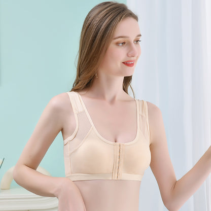 Shock-proof Front Buckle Sports Bra No Underwire Adjustment Bra - D&A