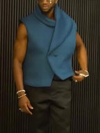 Men's Elegant Irregular Collar Vest - D&A