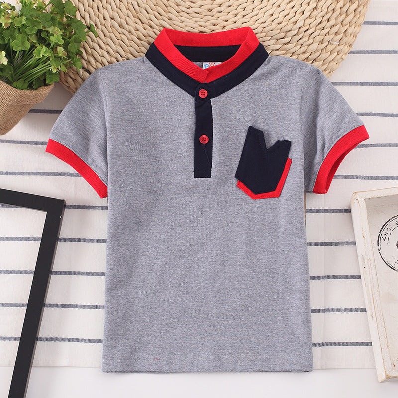 Kids Shirt Children Clothes Baby Wear Boys Tops Grey - D&A