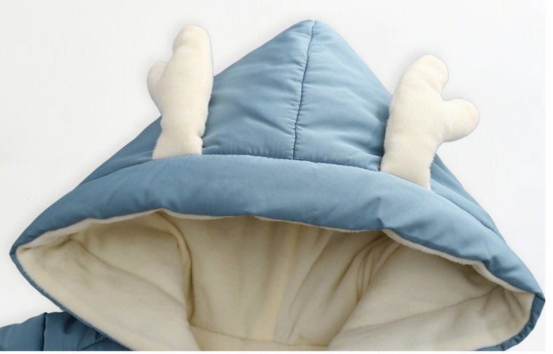 Baby Winter Snowsuit Plus Velvet Thick Baby Boys Jumpsuit 0-3 Years Newborn Romper Girl Clothes Overalls Toddler Coat - D&A