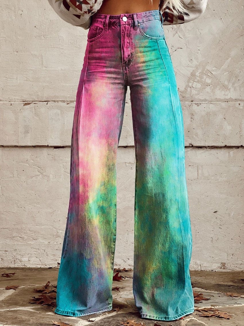 Hot Selling Plus Size Women's Casual Pants Thin Imitation Jeans K - D&A