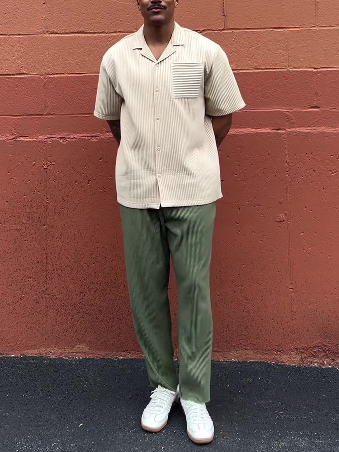 Men's Casual Pleated Pants - D&A