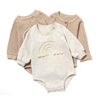 Spring And Autumn Romper R Baby Long Sleeve Waffle - D&A