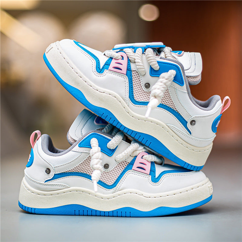 Board Shoes Fashion Individual Casual Sneaker White Blue - D&A