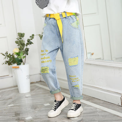 Big Children Loose Children In Spring Beggar Pants - D&A