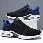 Men's Flyknit Mesh Breathable Casual Soft Sole Sneakers - D&A