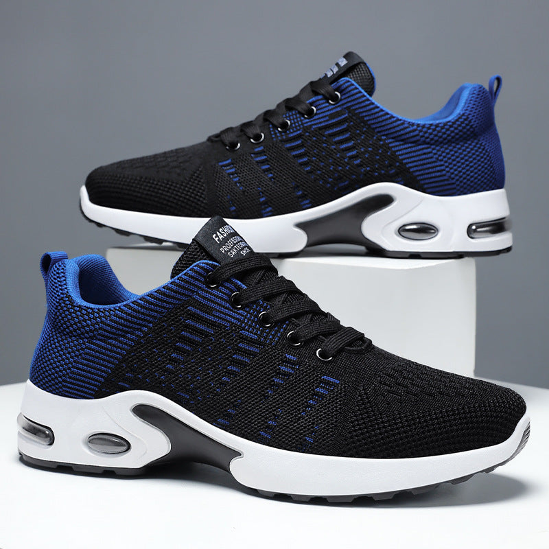 Men's Flyknit Mesh Breathable Casual Soft Sole Sneakers - D&A