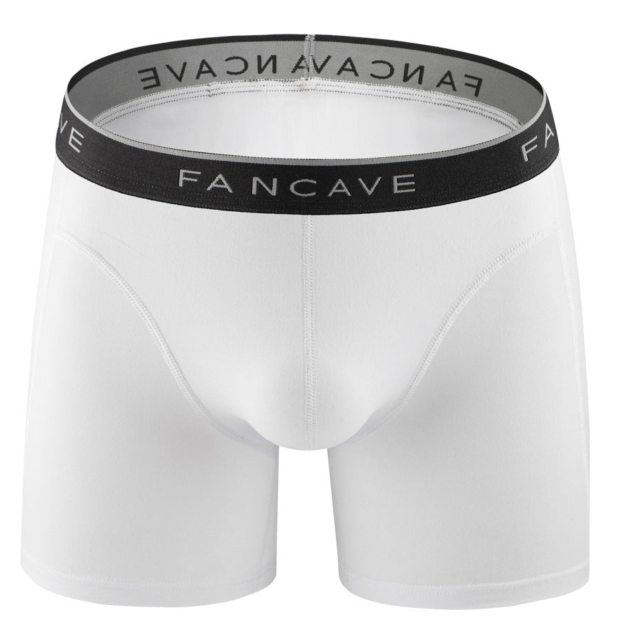 Extended Men's Modal Flat Underwear Trendy Anti-strangulation White - D&A